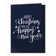 Merry Christmas and Happy New Year Vertical Folded Shimmer Holiday Cards Image 7 of 10